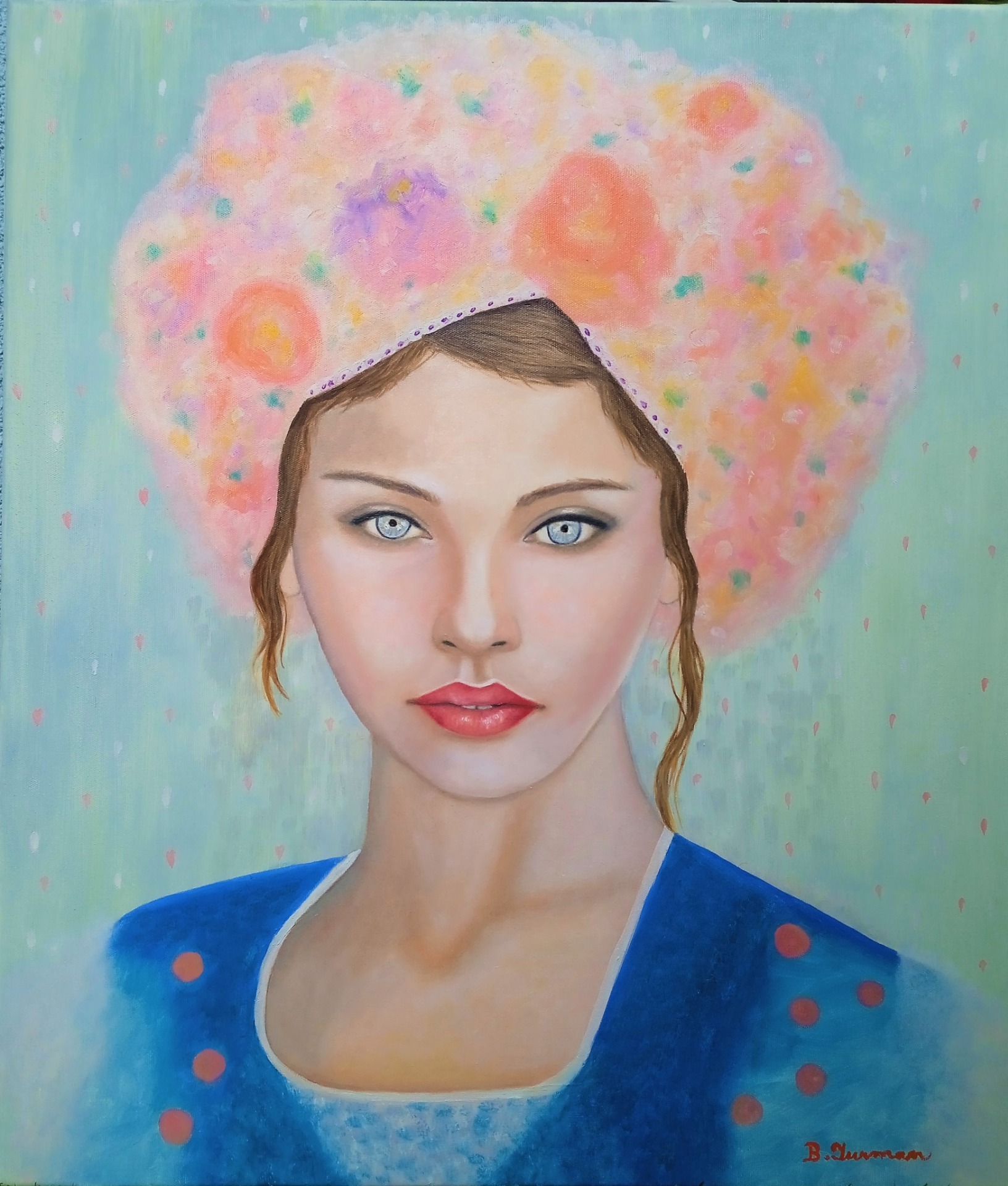 Natálka, olejomalba na plátně 60 x 70 cm, rok 2022