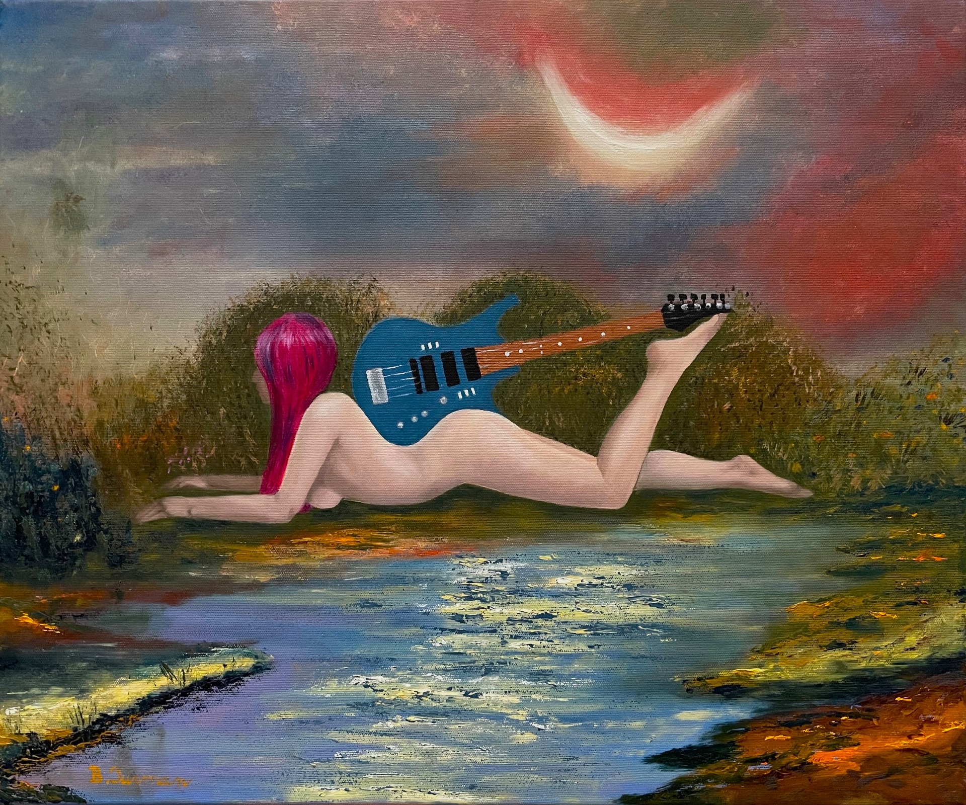 Grunge, olejomalba na plátně 60 x 50 cm, rok 2023