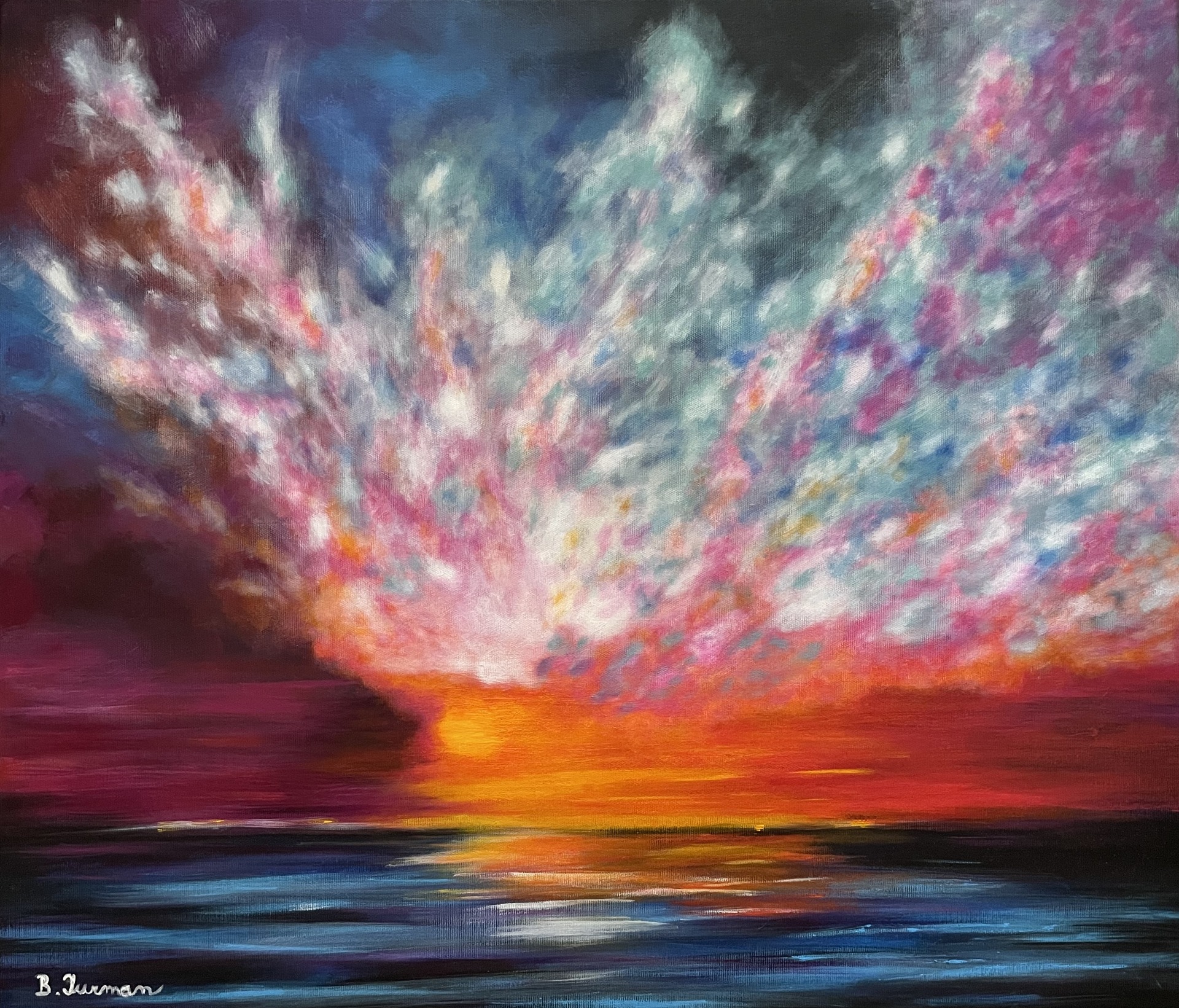 Heaven, akrylová malba na plátně 70 x 60 cm, rok 2023