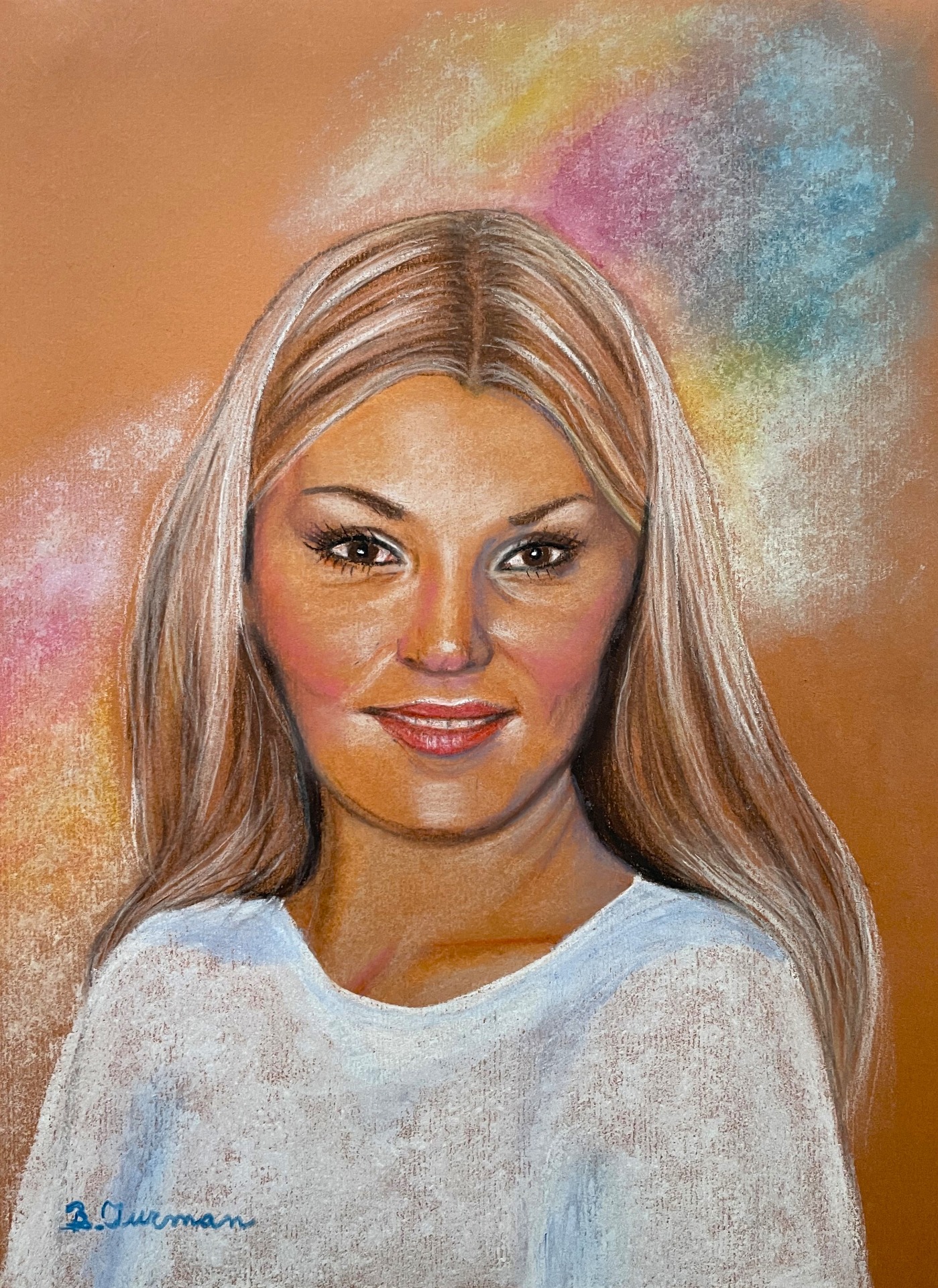 Helena Zeťová, pastel na papíře 24 x 32,5 cm, rok 2025