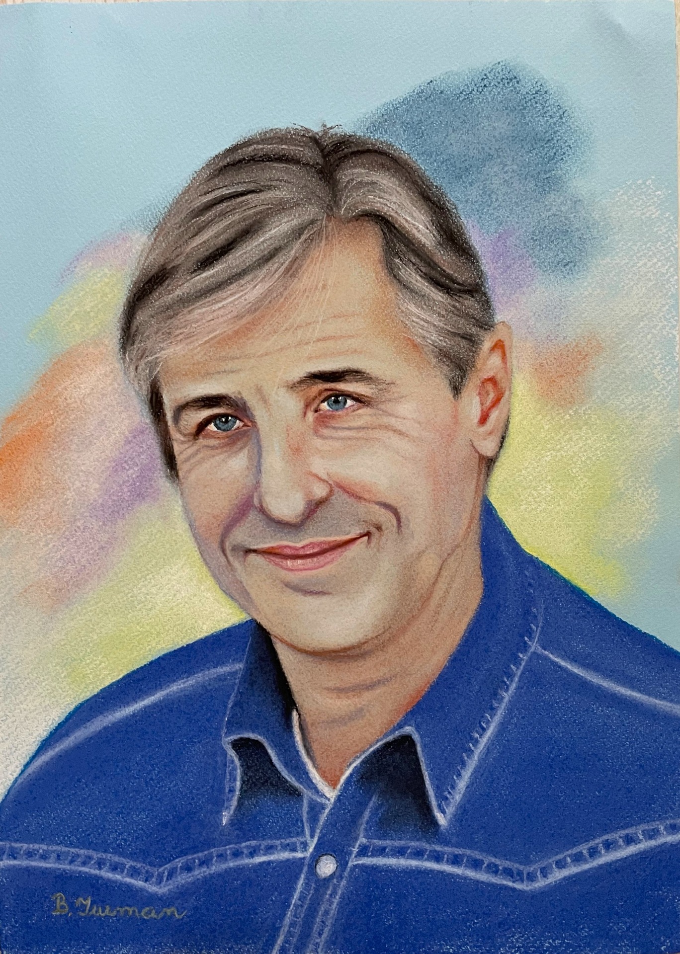 Karel Heřmánek, pastel na papíře 30 x 42 cm, rok 2025